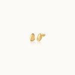 Small Gold Pebble Studs, 10K Solid Gold-2