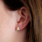 Small Gold Pebble Studs, 10K Solid Gold-2