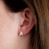 Small Gold Pebble Studs, 10K Solid Gold-3
