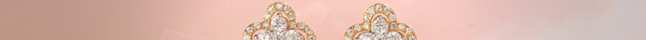 Elegant Clover Diamond Earrings, 14K Gold Vermeil, 1/2 ct Lab Grown Diamond-1