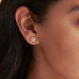 Elegant Clover Diamond Earrings, 14K Gold Vermeil, 1/2 ct Lab Grown Diamond-2