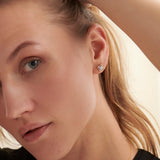 Elegant Clover Diamond Earrings, 14K Gold Vermeil, 1/2 ct Lab Grown Diamond-4