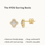 Elegant Clover Diamond Earrings