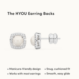 Classic Cushion Pearl Diamond Earrings