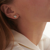 Octa Diamond Earrings, 14K Gold Vermeil, 3/8 ct Lab Grown Diamond-4