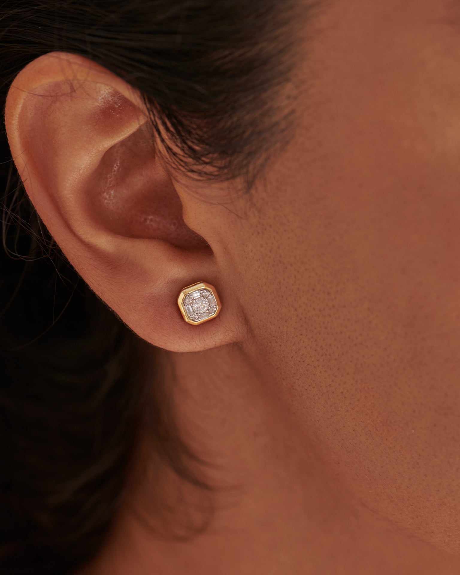 Octa Diamond Earrings