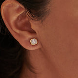 Octa Diamond Earrings, 14K Gold Vermeil, 3/8 ct Lab Grown Diamond-2