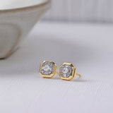 Octa Diamond Earrings, 14K Gold Vermeil, 3/8 ct Lab Grown Diamond-5