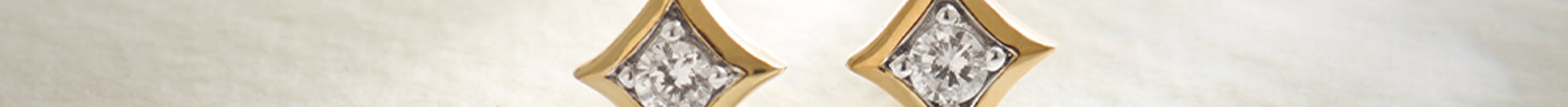 North Star Earrings, 10K Solid Gold, 1/4 ct Lab Grown Diamond-1