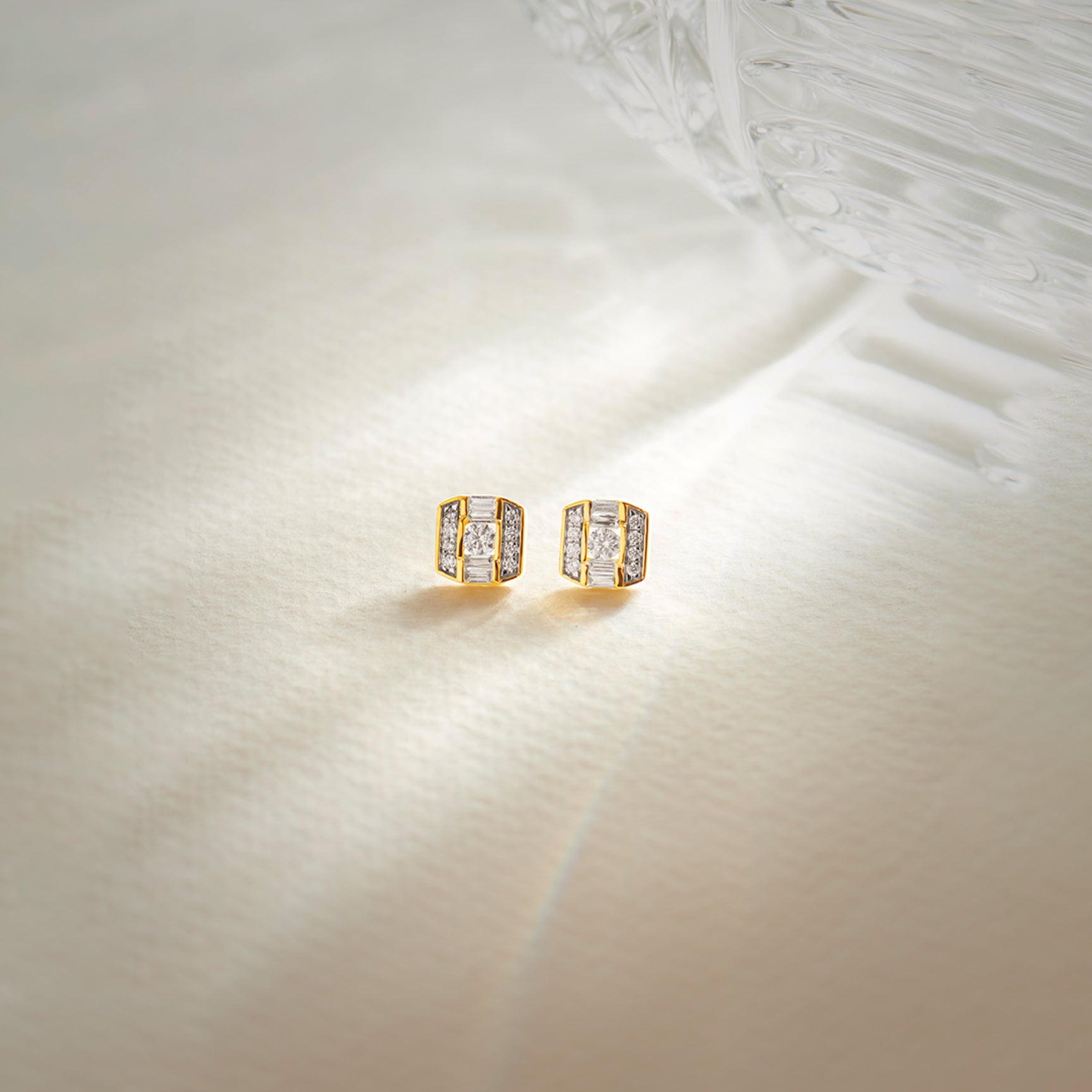 Elegant Octa Cluster Diamond Earrings, 14K Gold Vermeil, 1/2 ct Lab Grown Diamond-1