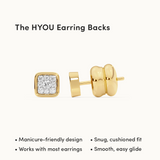 Square Cluster Diamond Small Earrings