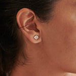 Leaf Cluster Diamond Earrings, 14K Solid Gold, 1/4 ct Lab Grown Diamond-4