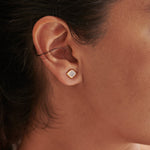 Leaf Cluster Diamond Earrings, 14K Gold Vermeil, 1/4 ct Lab Grown Diamond-4