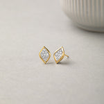 Leaf Cluster Diamond Earrings, 14K Solid Gold, 1/4 ct Lab Grown Diamond-5