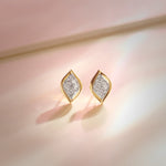 Leaf Cluster Diamond Earrings, 14K Solid Gold, 1/4 ct Lab Grown Diamond-6