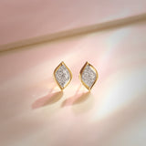 Leaf Cluster Diamond Earrings, 14K Solid Gold, 1/4 ct Lab Grown Diamond-6