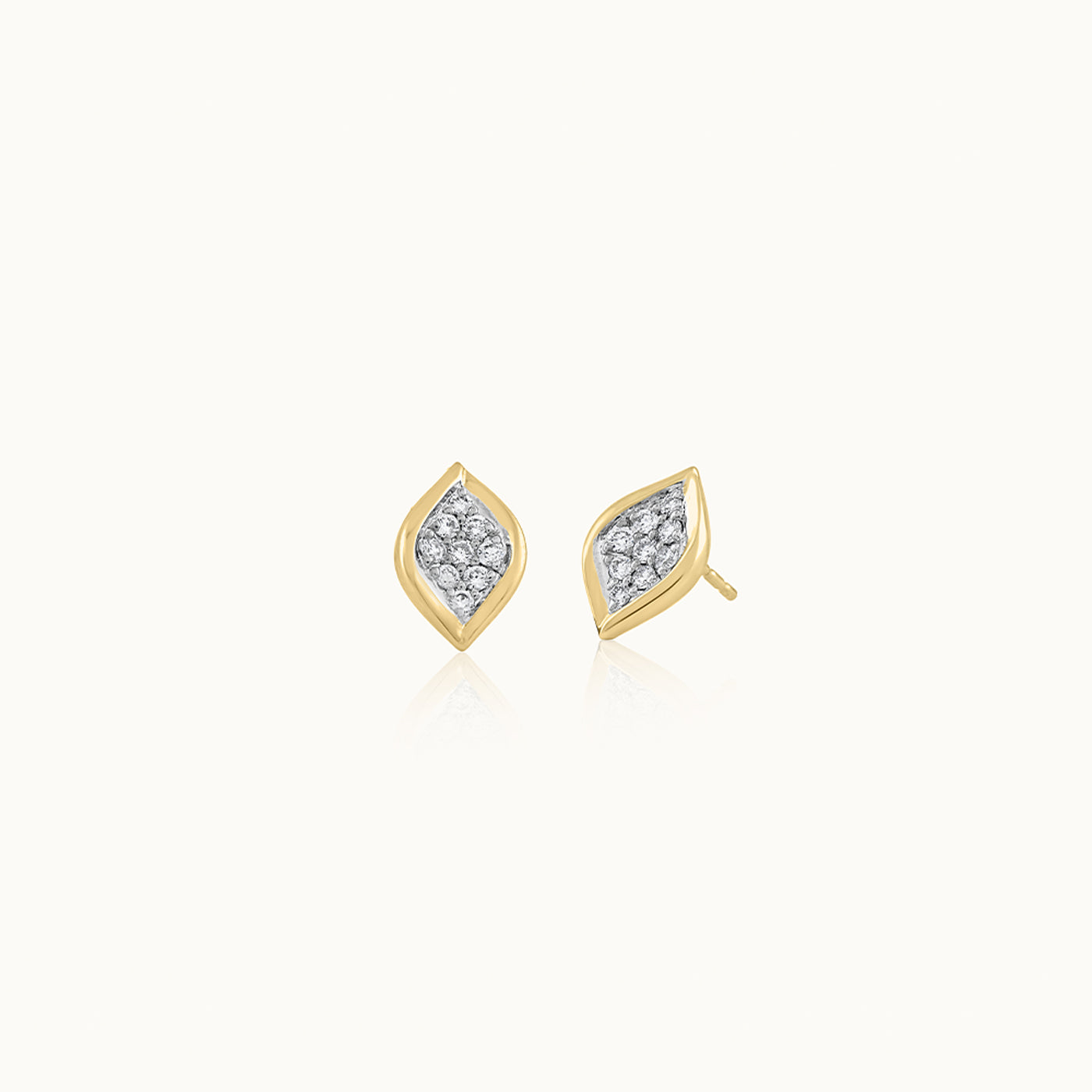 Leaf Cluster Diamond Earrings