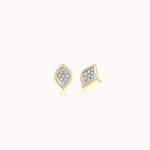 Leaf Cluster Diamond Earrings, 14K Solid Gold, 1/4 ct Lab Grown Diamond-3