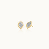Leaf Cluster Diamond Earrings, 14K Solid Gold, 1/4 ct Lab Grown Diamond-3