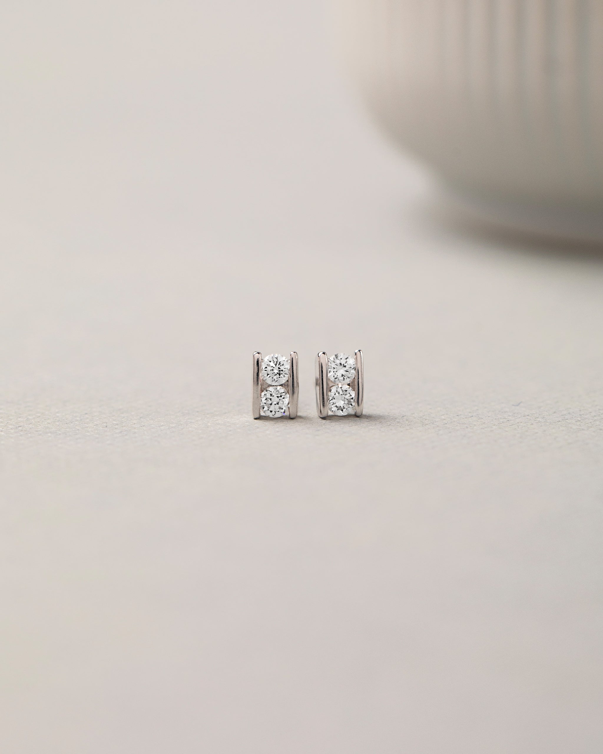Petite Square Diamond Earrings