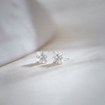 North Star Baguette Diamond Earrings, Sterling Silver, 1/4 ct Lab Grown Diamond-6