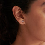 North Star Baguette Diamond Earrings, Sterling Silver, 1/4 ct Lab Grown Diamond-4