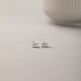 North Star Baguette Diamond Earrings, Sterling Silver, 1/4 ct Lab Grown Diamond-5
