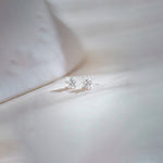 North Star Baguette Diamond Earrings, Sterling Silver, 1/4 ct Lab Grown Diamond-1