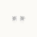 North Star Baguette Diamond Earrings, Sterling Silver, 1/4 ct Lab Grown Diamond-3