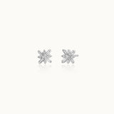 North Star Baguette Diamond Earrings, Sterling Silver, 1/4 ct Lab Grown Diamond-3