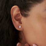 Kite Diamond Earrings, 14K Solid Gold, 1/4 ct Lab Grown Diamond-4