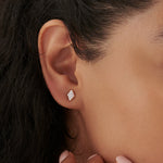 Kite Diamond Earrings, 14K Gold Vermeil, 1/4 ct Lab Grown Diamond-4