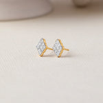 Kite Diamond Earrings, 14K Gold Vermeil, 1/4 ct Lab Grown Diamond-3