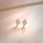 Kite Diamond Earrings, 14K Gold Vermeil, 1/4 ct Lab Grown Diamond-1