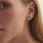 Infinity Diamond Earrings, 14K Solid Gold, 1/4 ct Lab Grown Diamond-2