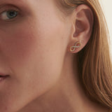 Infinity Diamond Earrings, 14K Solid Gold, 1/4 ct Lab Grown Diamond-2