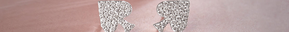Spade Diamond Earrings, Sterling Silver, 1/3 ct Lab Grown Diamond-1