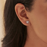 Spade Diamond Earrings, 14K Solid Gold, 1/3 ct Lab Grown Diamond-4