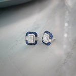 Deco Diamond Earrings, 14K Solid Gold, 5/8 ct Lab Grown Diamond-1