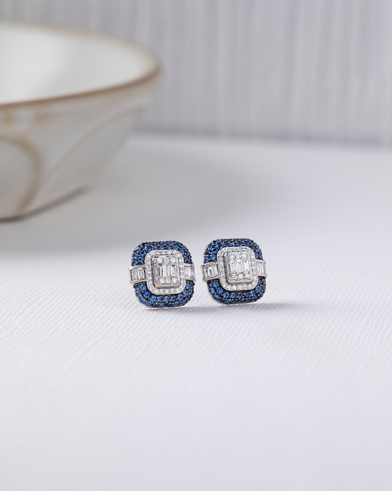 Deco Diamond Earrings, 14K Solid Gold, 5/8 ct Lab Grown Diamond-5