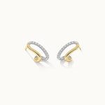 Folded Diamond Earrings, 14K Solid Gold, 1/4 ct Lab Grown Diamond-3