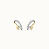 Folded Diamond Earrings, 14K Solid Gold, 1/4 ct Lab Grown Diamond-5