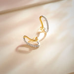 Folded Diamond Earrings, 14K Solid Gold, 1/4 ct Lab Grown Diamond-7