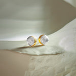Large Two-Tone Earrings, 14K Solid Gold, 3/4 ct Lab Grown Diamond-1