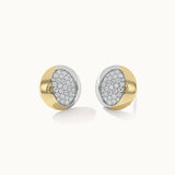 Large Two-Tone Earrings, 14K Gold Vermeil, 3/4 ct Lab Grown Diamond-3