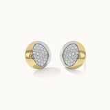 Large Two-Tone Earrings, 14K Solid Gold, 3/4 ct Lab Grown Diamond-3
