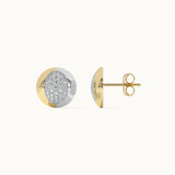 Large Two-Tone Earrings, 14K Gold Vermeil, 3/4 ct Lab Grown Diamond-6