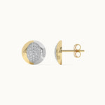 Large Two-Tone Earrings, 14K Solid Gold, 3/4 ct Lab Grown Diamond-6