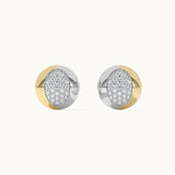 Large Two-Tone Earrings, 14K Gold Vermeil, 3/4 ct Lab Grown Diamond-7