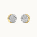 Large Two-Tone Earrings, 14K Solid Gold, 3/4 ct Lab Grown Diamond-7